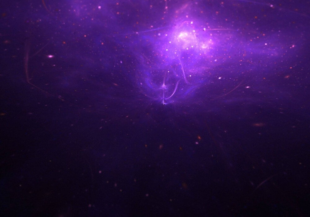 Purple cosmic galaxy background symbolizing the celestial energy of Mercury Retrograde July 2026.