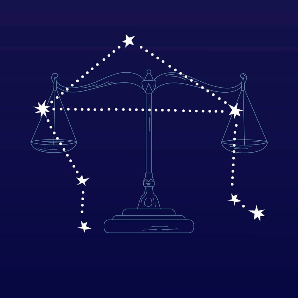 Libra scales representing balance and relationships during Venus Retrograde in Libra 2026